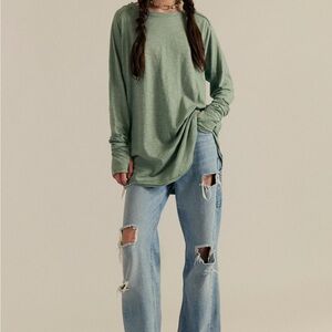 Free People Women's Arden Solid Long Sleeve T-shirt